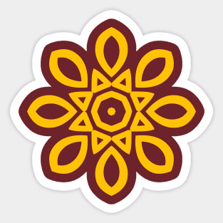 Gold Spiral Mandala Sticker